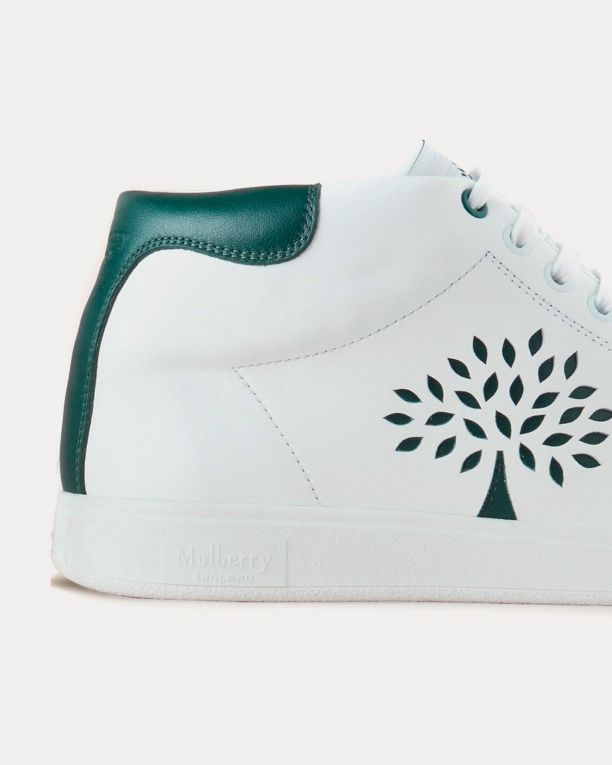 Mulberry - Tree Tennis Leather Mulberry Green High Top Sneakers