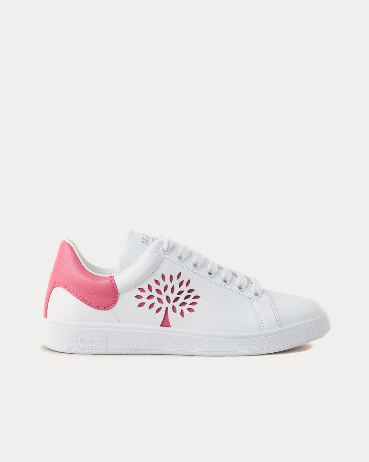 Mulberry - Tree Tennis Bovine Leather Geranium Pink Low Top Sneakers