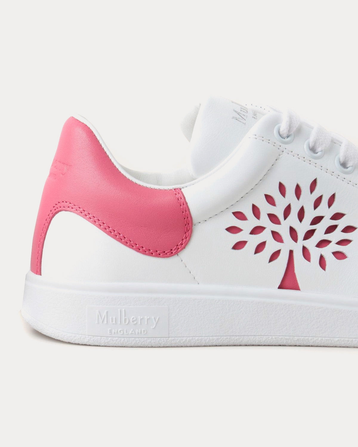 Mulberry - Tree Tennis Bovine Leather Geranium Pink Low Top Sneakers