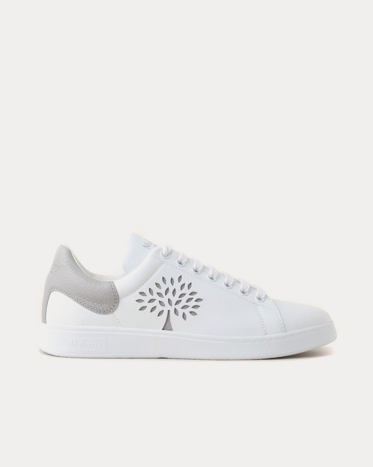 Mulberry - Tree Tennis Bovine Leather Pale Grey Low Top Sneakers
