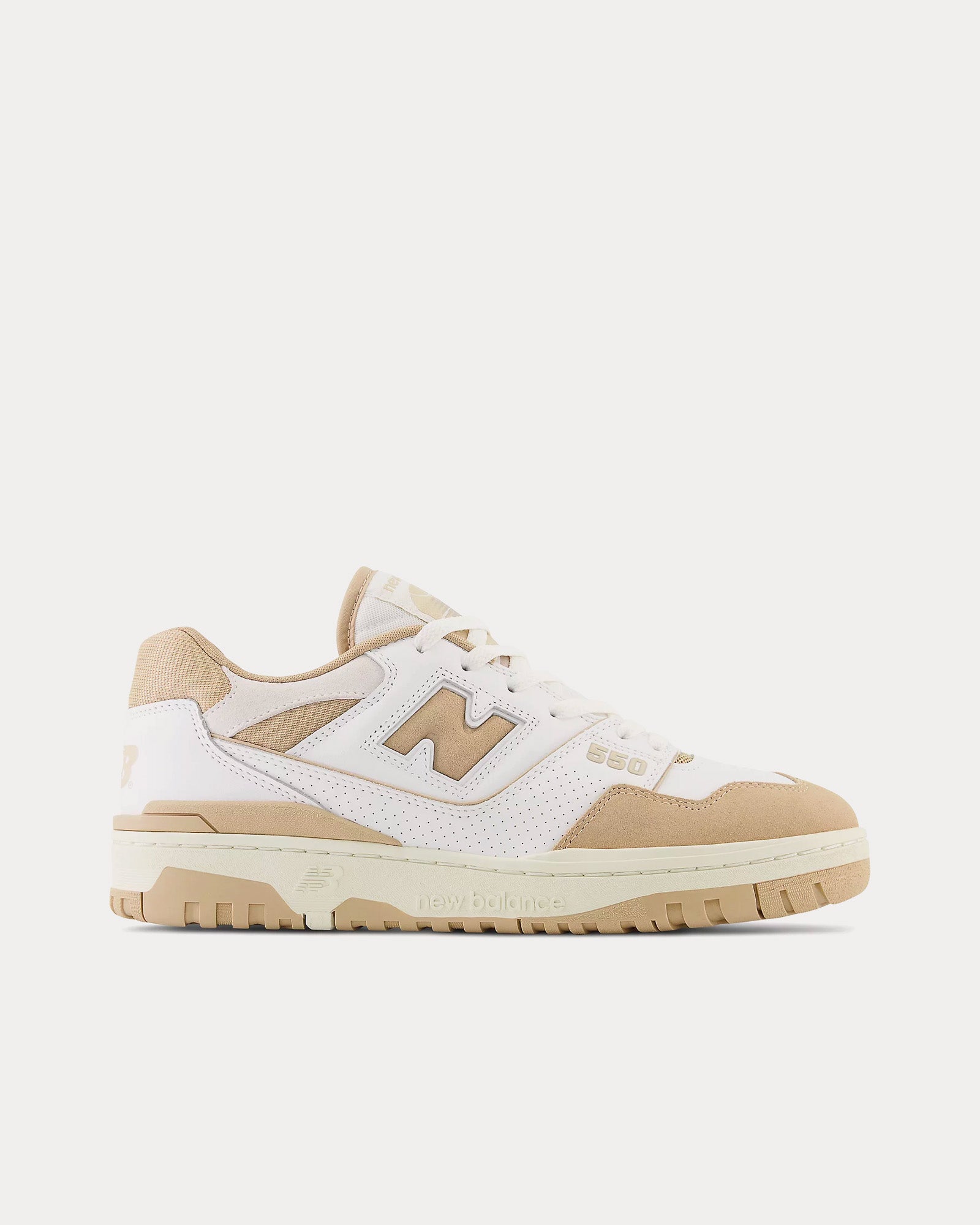 なにゅ　アイボリー New Balance Men's 550 White / Incense / Driftwood Low Top Sneakers