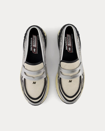 New Balance 1906L Silver Metallic / Black Loafers - 2