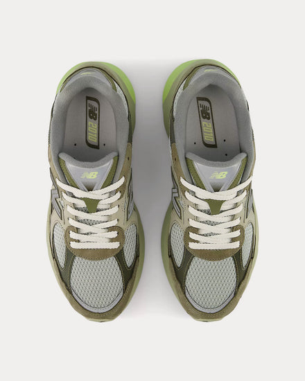 New Balance Abzorb 2010 Covert Green / Dry Lime / Lone Star Grey Low Top Sneakers - 2