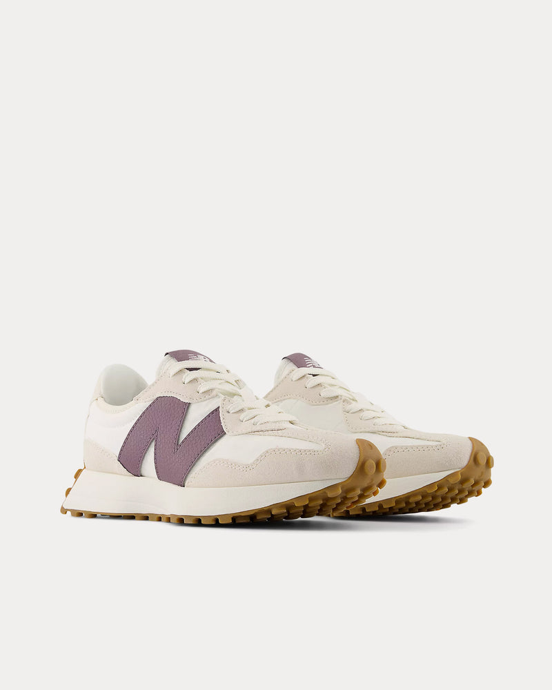 New Balance 327 Linen / Sea Salt / Dark Ice Wine Low Top Sneakers - 3