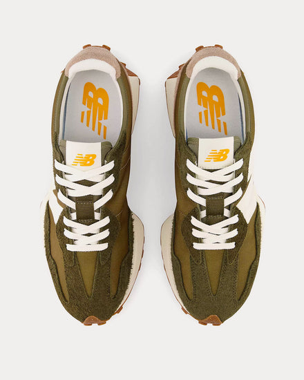 New Balance Men's 327 Dark Moss / Covert Green Low Top Sneakers