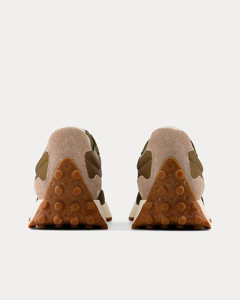 New Balance Men's 327 Dark Moss / Covert Green Low Top Sneakers