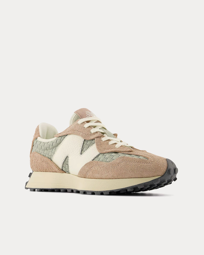 New Balance 327 Flat Taupe / Olivine Low Top Sneakers - 3