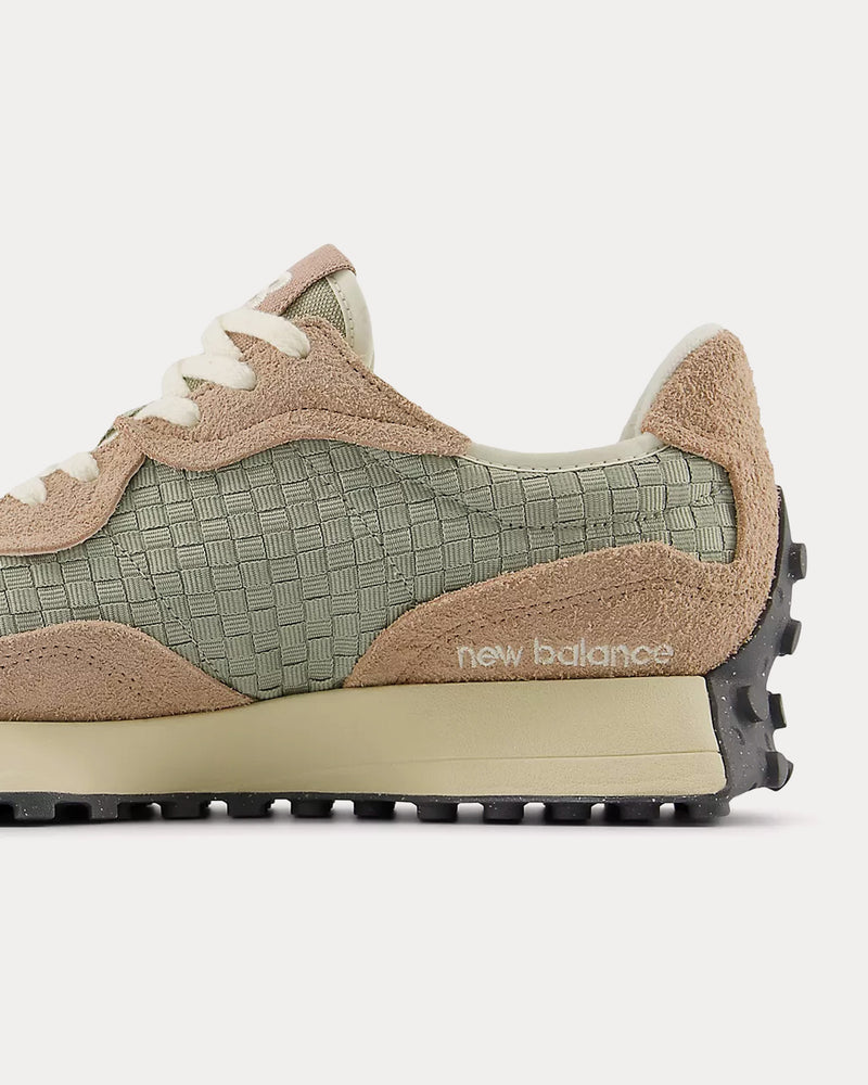 New Balance 327 Flat Taupe / Olivine Low Top Sneakers - 4