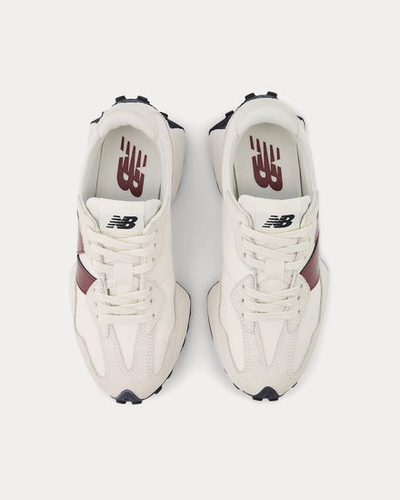 New Balance 327 Sea Salt / Monarch Burgundy Low Top Sneakers - 2