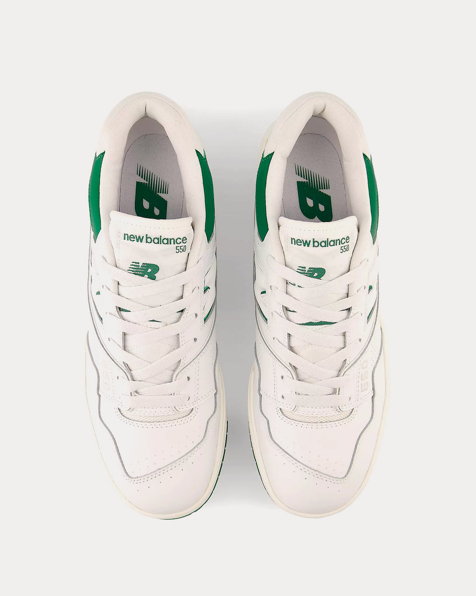 New Balance 550 White / Classic Pine / Summer Fog Low Top Sneakers ...