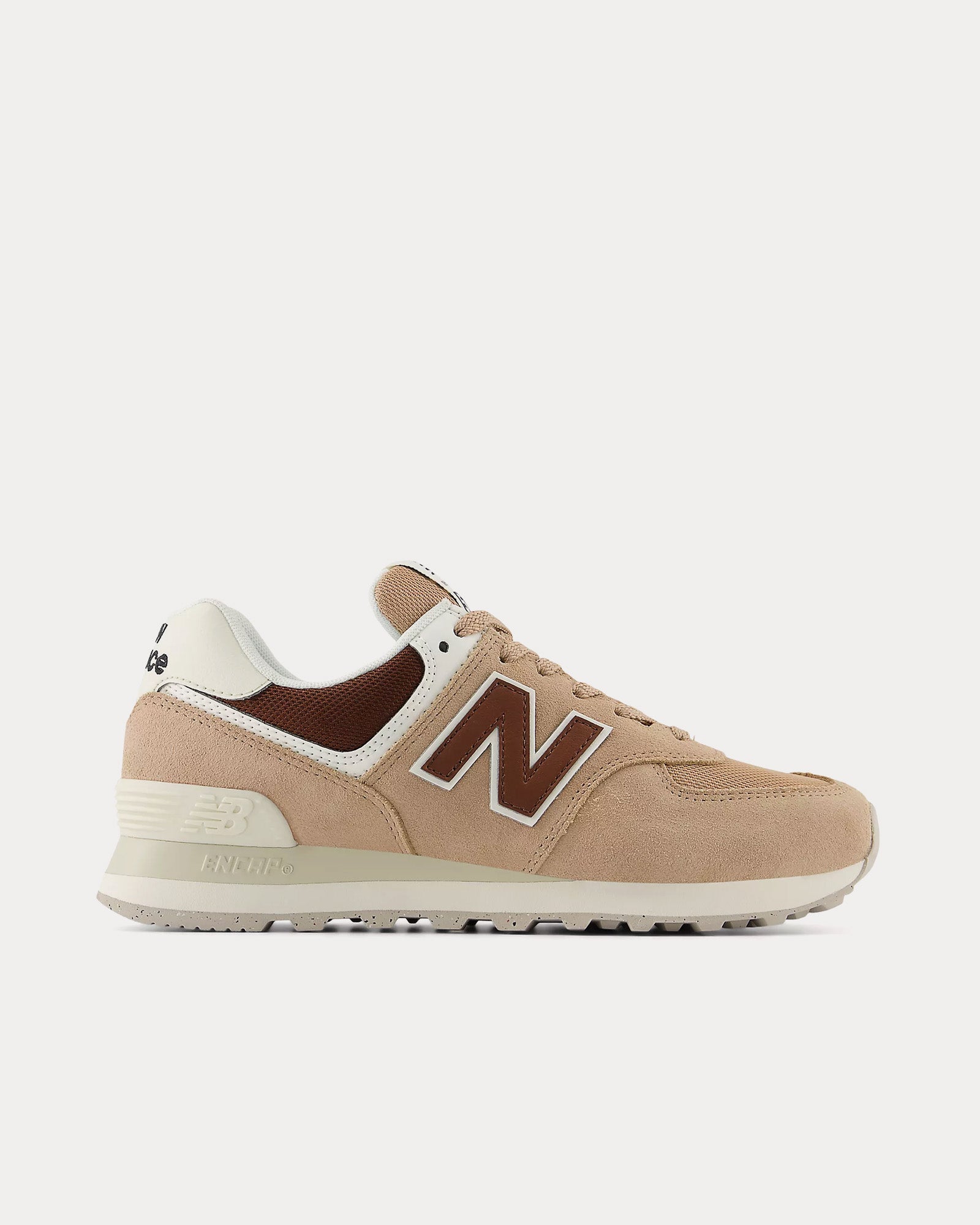 New Balance Women's 574 Flat Taupe / Rich Oak / Turtledove Low Top