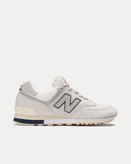 New Balance MADE in UK 576 'Vintage Sport' Off White / Blanc de Blanc / Savvy Red Low Top Sneakers - 1