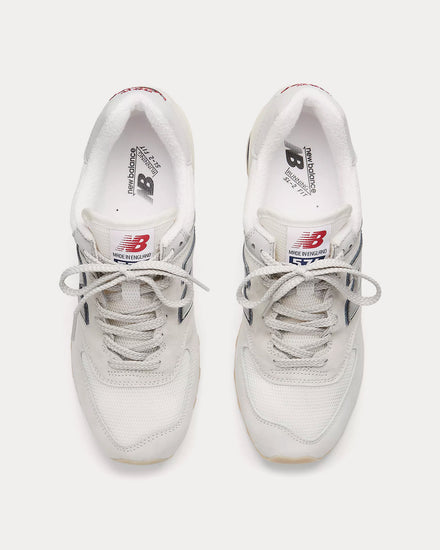 New Balance MADE in UK 576 'Vintage Sport' Off White / Blanc de Blanc / Savvy Red Low Top Sneakers - 2