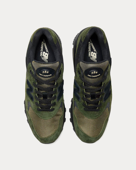 New Balance 580 Kombu / Black / Hot Marigold Low Top Sneakers - 2