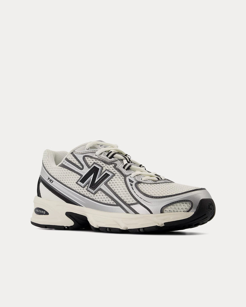 New Balance 740 Sea Salt / Black / Silver Metallic Low Top Sneakers - 3