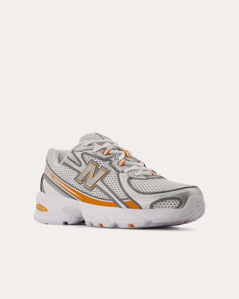 New Balance 740 White / Classic Orange / Silver Metallic Low Top Sneakers - 3