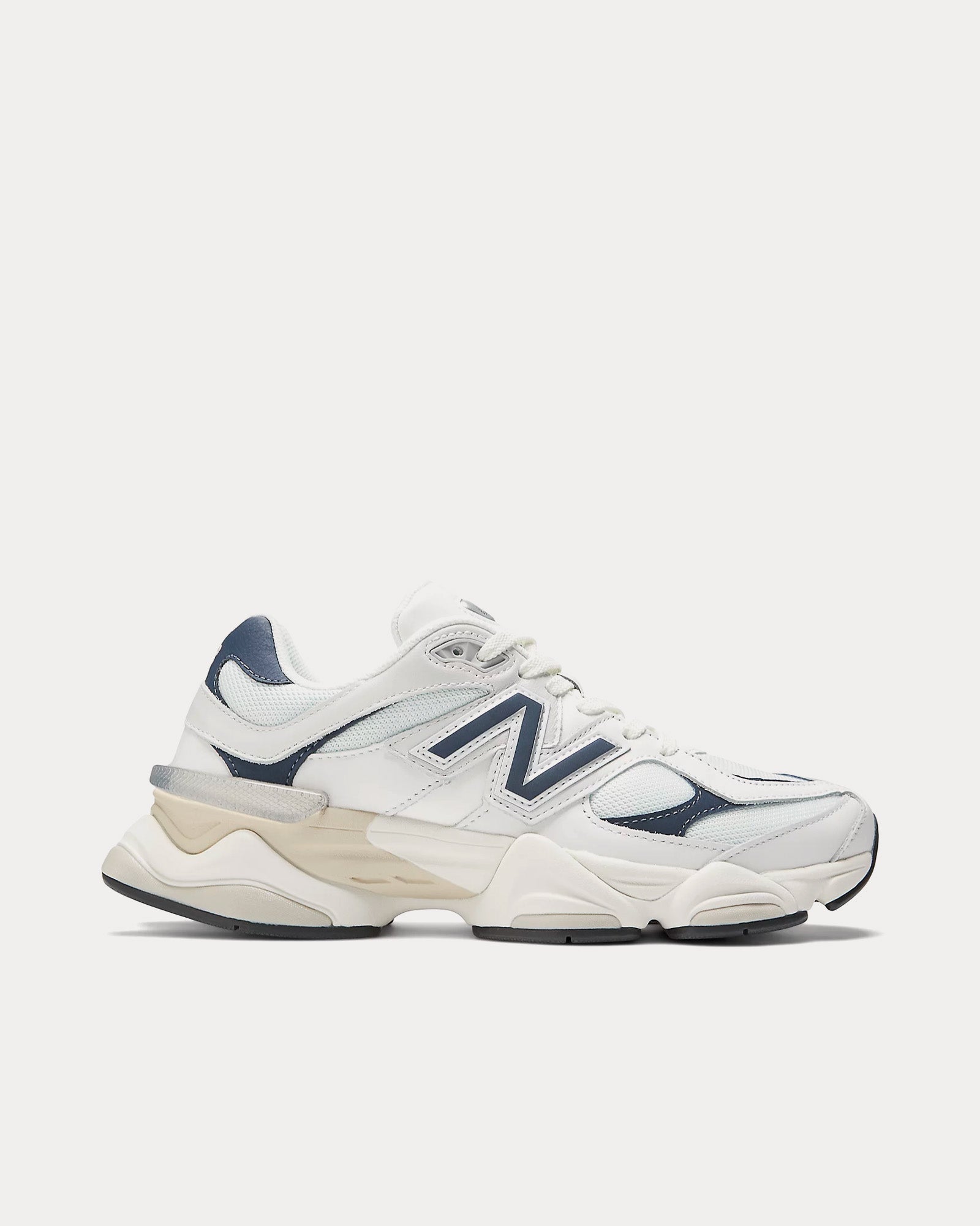 New Balance Unisex 9060 White / NB Navy / Sea Salt Low Top Sneakers