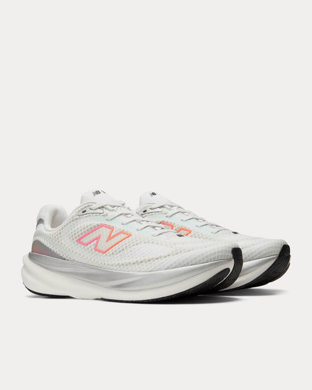New Balance 1080v15 Breathe White / Pink Heat / Tangerine Heat Running Shoes - 3
