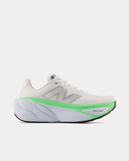 New Balance Fresh Foam X More v5 White / Ice Blue / Electric Jade Running Shoes - 1