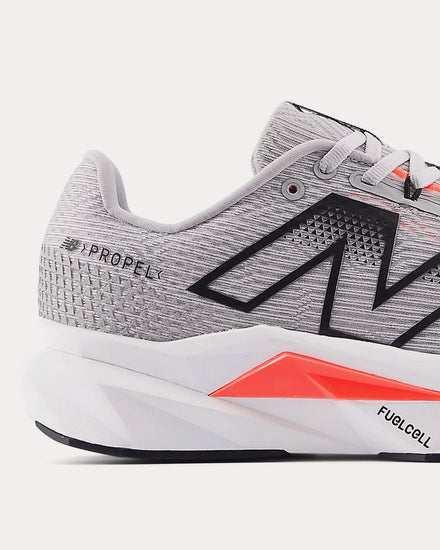 New Balance FuelCell Propel v5 Rain Cloud / Urgent Red / Black Cement Running Shoes - 5