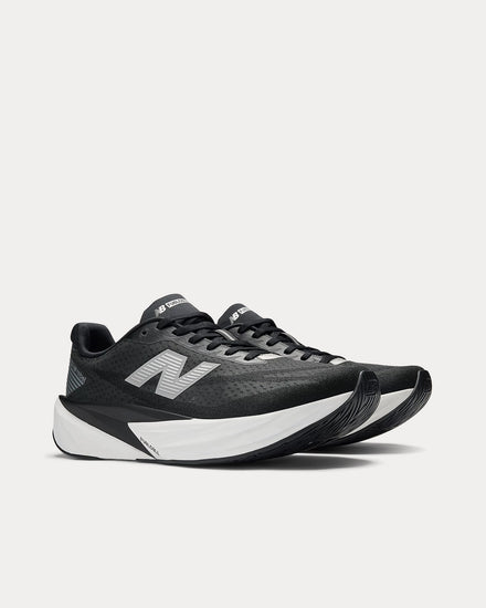 New Balance FuelCell Rebel v5 Black / White / Silver Metallic Running Shoes - 3