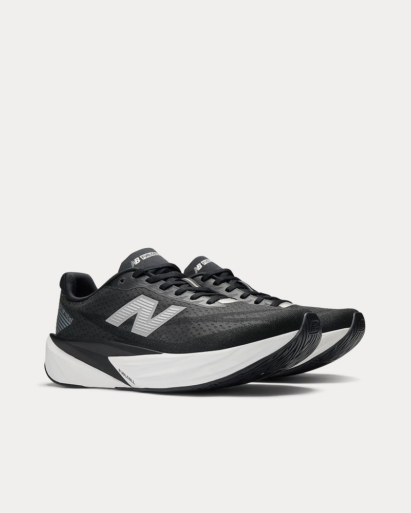New Balance FuelCell Rebel v5 Black / White / Silver Metallic Running Shoes - 3