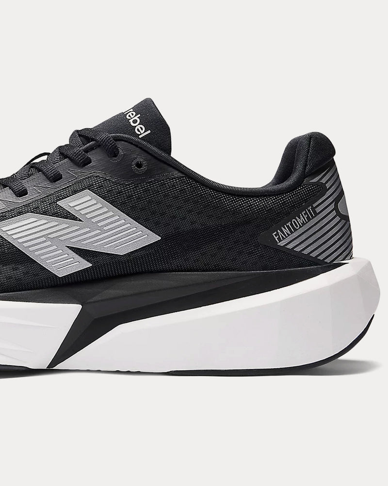 New Balance FuelCell Rebel v5 Black / White / Silver Metallic Running Shoes - 5