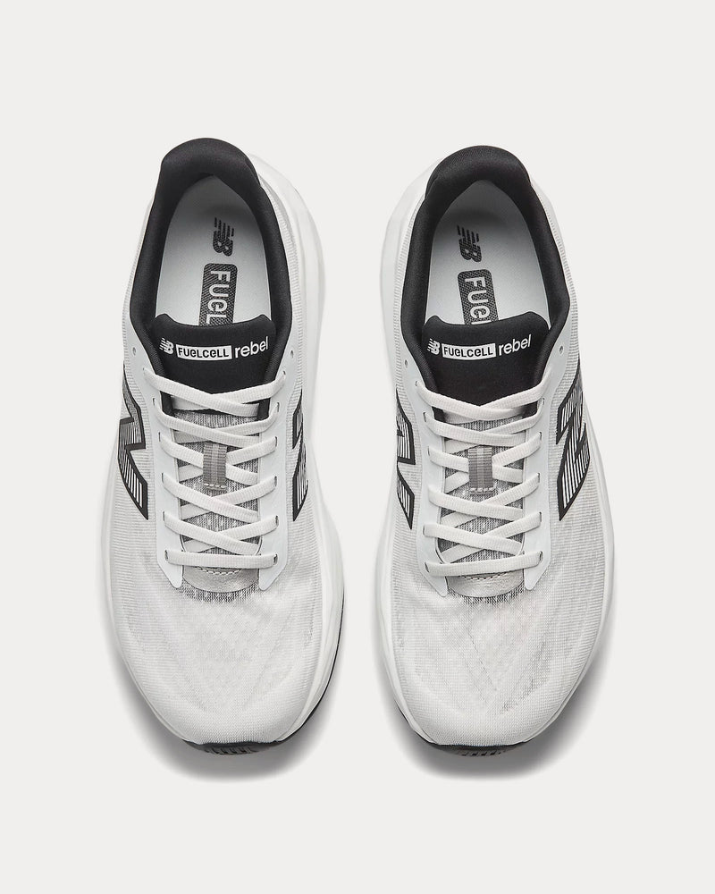 New Balance FuelCell Rebel v5 White / Black / Silver Metallic Running Shoes - 2