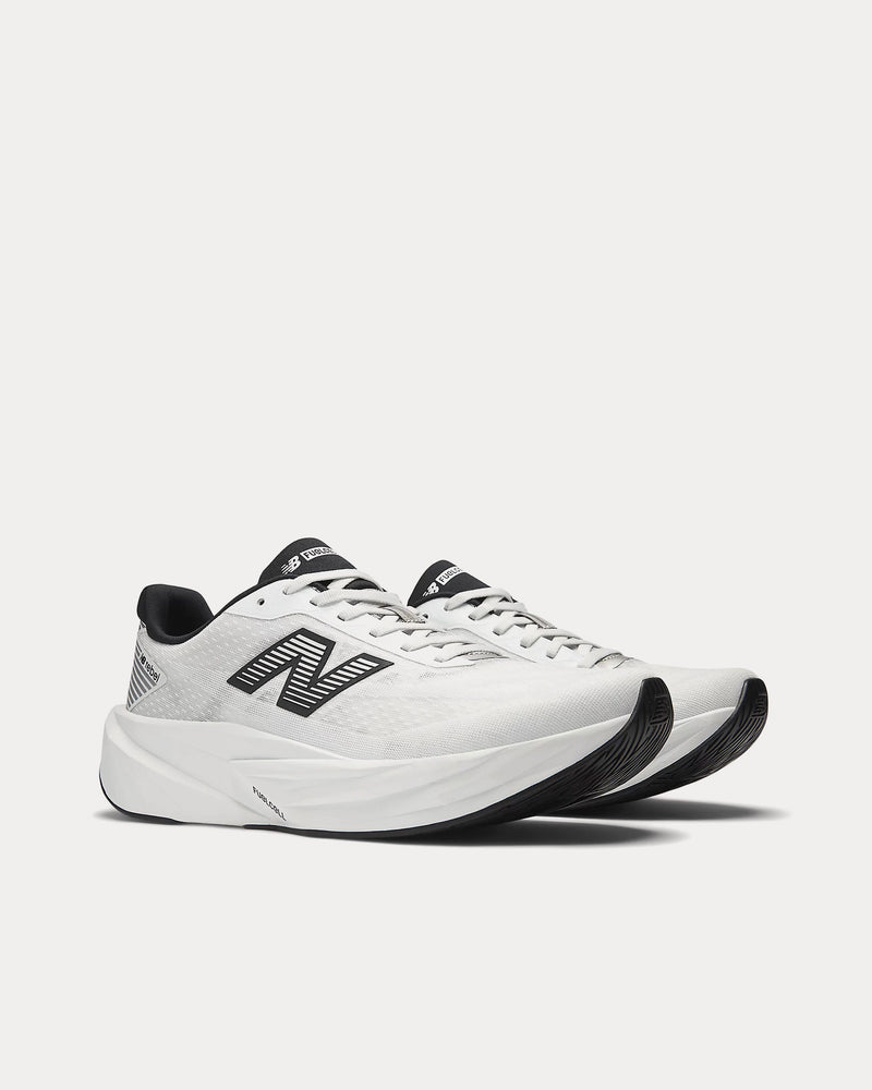 New Balance FuelCell Rebel v5 White / Black / Silver Metallic Running Shoes - 3