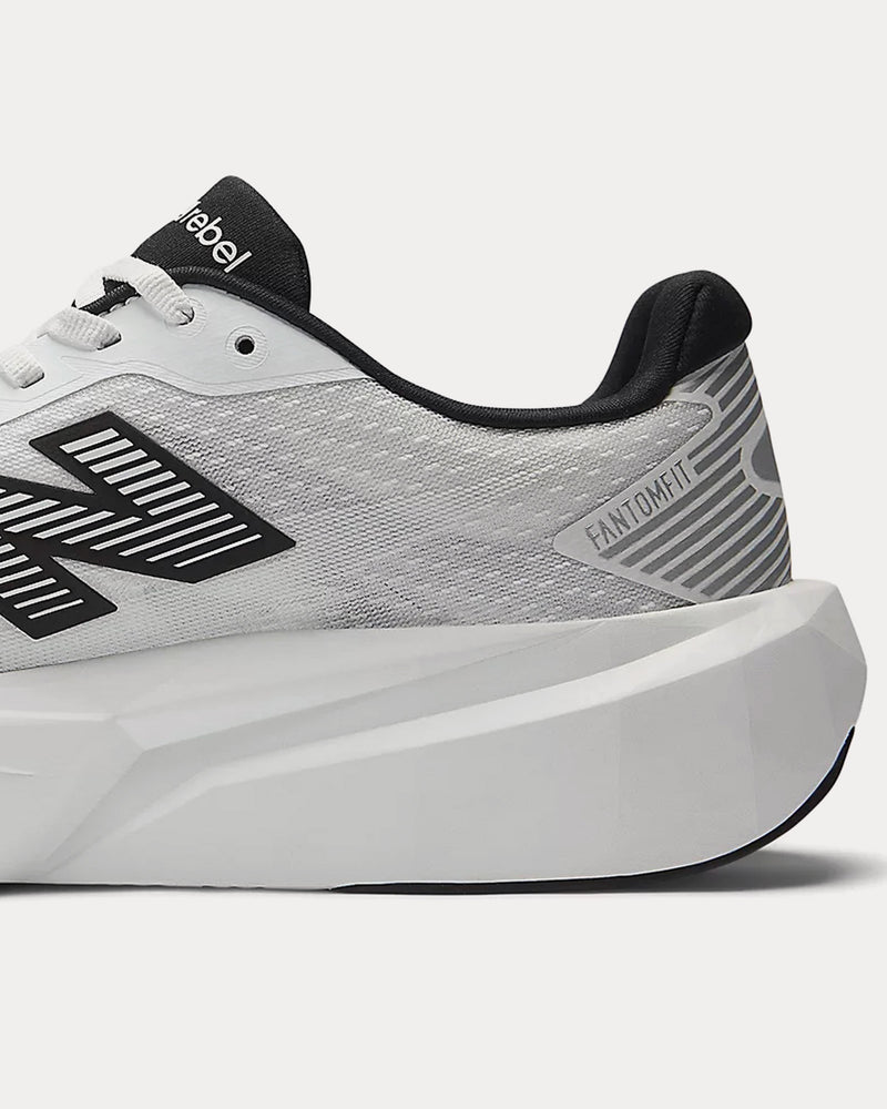 New Balance FuelCell Rebel v5 White / Black / Silver Metallic Running Shoes - 5