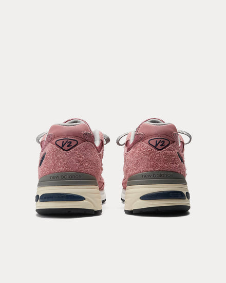 New Balance MADE in UK 991v2 Brandied Apricot / Naval Academy / Silver Low Top Sneakers - 4