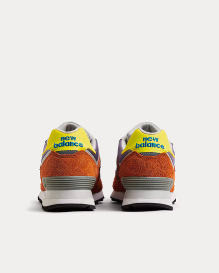 New Balance MADE in UK 576 Apricot / Dusk / Limeade Low Top Sneakers - 4