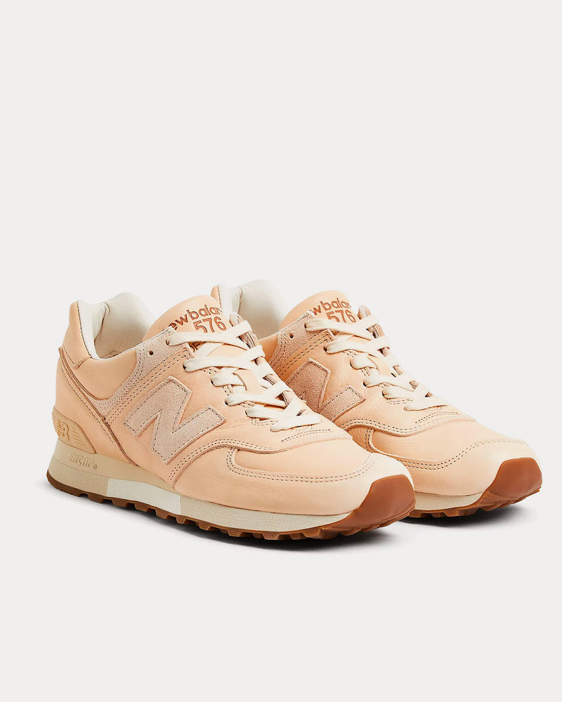 New Balance MADE in UK 576 Veg Tan Leather / Whisper White / Turtledove Low Top Sneakers - 3