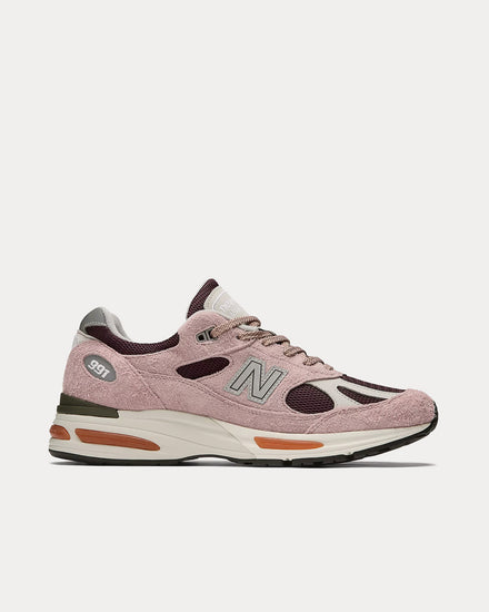 New Balance Made in UK 991v2 'Grape Sorbet' Deauville Mauve / Fig / Oyster Mushroom Low Top Sneakers - 1