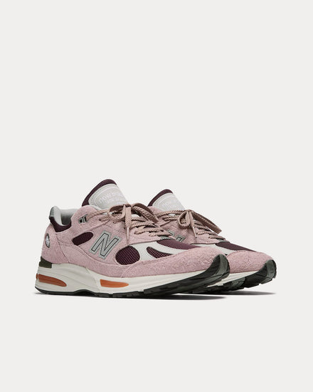 New Balance Made in UK 991v2 'Grape Sorbet' Deauville Mauve / Fig / Oyster Mushroom Low Top Sneakers - 3