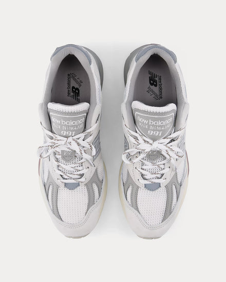 New Balance MADE in UK 991v2 Wind Chime / Brilliant White / Flint Grey Low Top Sneakers - 2