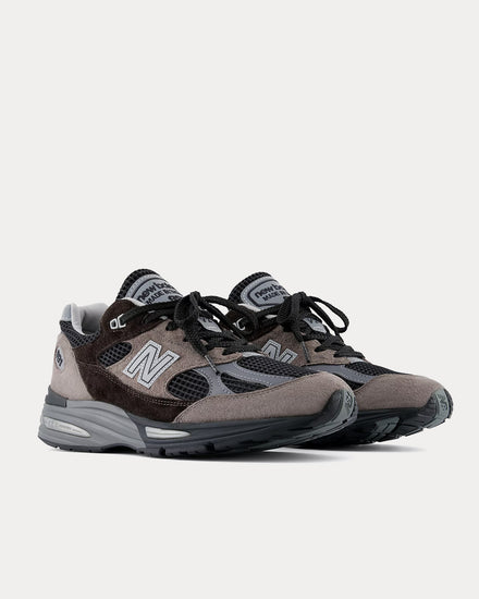 New Balance MADE in UK 991v2 'Elevated Neutrals' Iron / Mulch Low Top Sneakers - 3