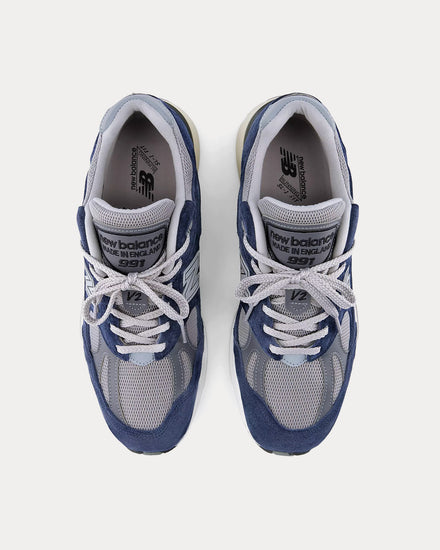 New Balance MADE in UK 991v2 Insignia Blue / Alloy Low Top Sneakers - 2