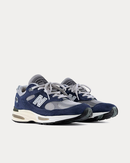 New Balance MADE in UK 991v2 Insignia Blue / Alloy Low Top Sneakers - 3
