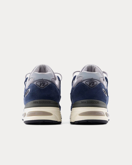 New Balance MADE in UK 991v2 Insignia Blue / Alloy Low Top Sneakers - 4