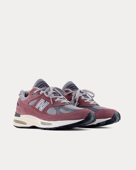 New Balance MADE in UK 991v2 Rose Taupe / Alloy Low Top Sneakers - 3
