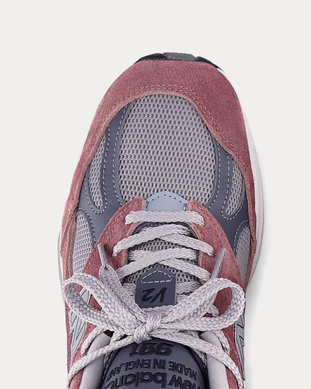 New Balance MADE in UK 991v2 Rose Taupe / Alloy Low Top Sneakers - 6