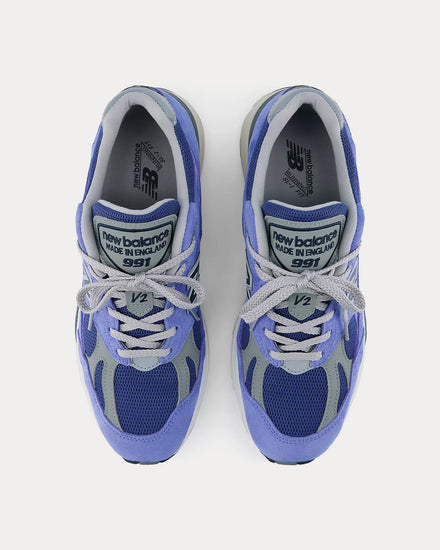 New Balance MADE in UK 991v2 'Summer Brights' Baja Blue / Deep Ultramarine / Moon Mist Low Top Sneakers - 2
