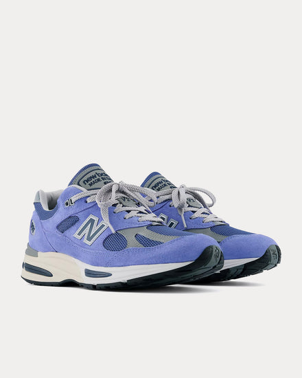 New Balance MADE in UK 991v2 'Summer Brights' Baja Blue / Deep Ultramarine / Moon Mist Low Top Sneakers - 3