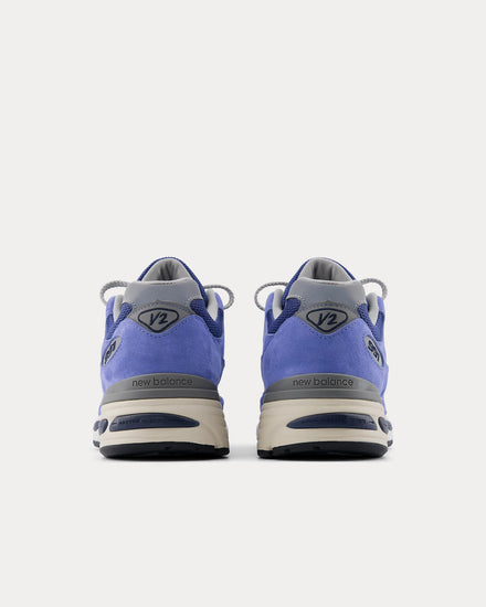 New Balance MADE in UK 991v2 'Summer Brights' Baja Blue / Deep Ultramarine / Moon Mist Low Top Sneakers - 4