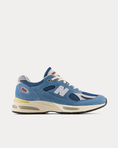 New Balance MADE in UK 991v2 Vintage Sports Bluesteel / Poseidon / Harbor Mist Low Top Sneakers