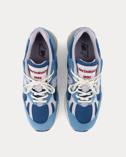 New Balance MADE in UK 991v2 Vintage Sports Bluesteel / Poseidon / Harbor Mist Low Top Sneakers - 2