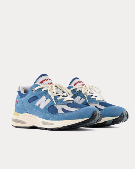 New Balance MADE in UK 991v2 Vintage Sports Bluesteel / Poseidon / Harbor Mist Low Top Sneakers - 3