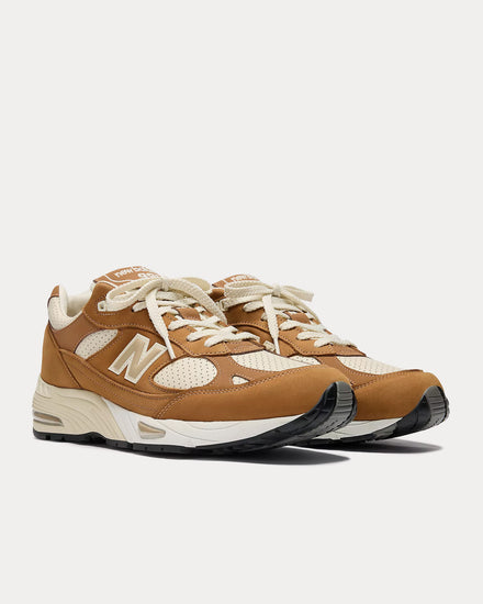 New Balance MADE in UK 991v1 Chipmunk / Birch Low Top Sneakers - 3
