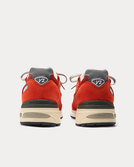 New Balance MADE in UK 991v2 Grenadine / Fire Whirl Low Top Sneakers - 4